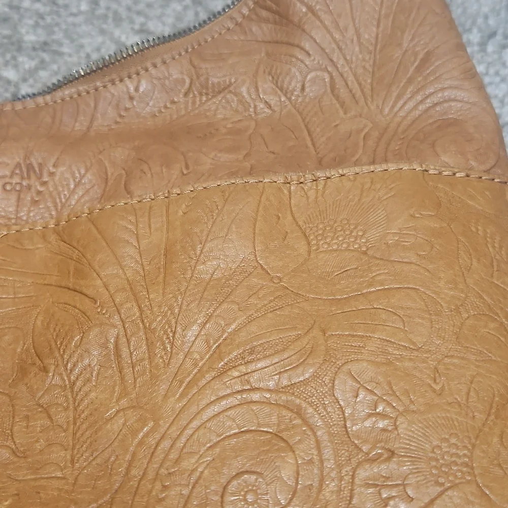 American leather company, western floral, satchel purse, shoulder length - Picture 3 of 10